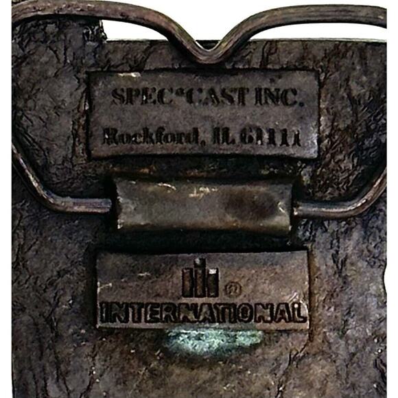 International Harvester Spec-Cast Brass Belt Buckle IH 5288 Tractor Farm Ag - Picture 4 of 6